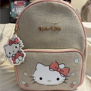 Sanrio Hello Kitty Kids Backpack - Tan and Pink NWOT